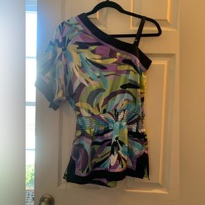 Vintage One Shoulder Tunic Top